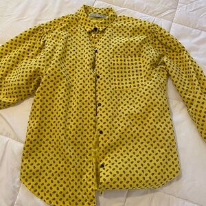 Vintage Yellow and Black Paisley Shirt
